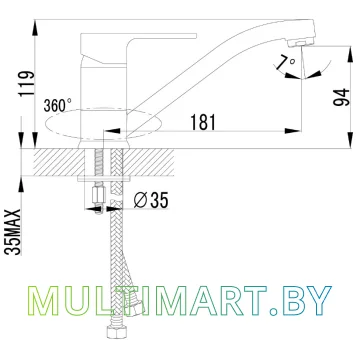 Смеситель Lemark PLUS GRACE LM1504C картинка 2